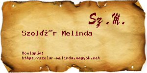 Szolár Melinda névjegykártya